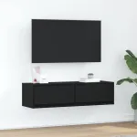 Cabinet TV Stejar negru 100 x 31 x 25.5 cm Lemn compozit GartenMobel Dekor