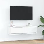 Cabinet TV cu sertar Alb 100 x 31 x 25.5 cm Lemn compozit GartenMobel Dekor
