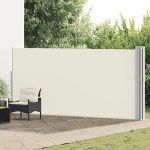 Copertină laterală retractabilă de terasă, crem, 170 x 1200 cm GartenMobel Dekor