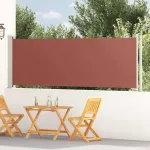 Copertină laterală retractabilă de terasă, maro, 117x600 cm GartenMobel Dekor