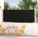 Copertină laterală retractabilă de terasă, negru, 117x600 cm GartenMobel Dekor