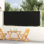 Copertină laterală retractabilă de terasă, negru, 117x600 cm GartenMobel Dekor