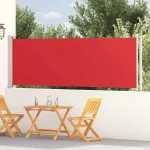 Copertină laterală retractabilă de terasă, roșu, 117x600 cm GartenMobel Dekor
