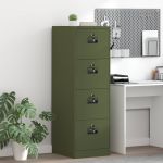 Dulap pentru Fișiere 2 pcs Verde măsliniu 44 x 50 x 106.5 cm GartenMobel Dekor