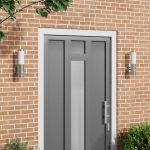 Lumină de perete pentru exterior 2 pcs Argintiu GartenMobel Dekor