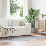 Covor HUARTE Gri 100 x 200 cm Poliester GartenMobel Dekor