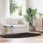 Covor Negru 100 x 200 cm Poliester GartenMobel Dekor