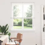 Jaluzea pentru Fereastră cu perdele Manual Alb Aluminiu GartenMobel Dekor