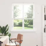 Jaluzea pentru Fereastră cu perdele Manual Alb Aluminiu GartenMobel Dekor