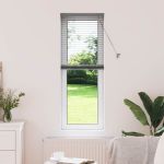 Jaluzea pentru Fereastră cu perdele Manual Gri închis Aluminiu GartenMobel Dekor