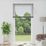 Jaluzea pentru Fereastră cu perdele Manual Gri închis Aluminiu GartenMobel Dekor