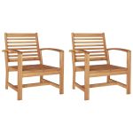 Scaune de grădină 2 pcs natural 60 x 65 x 76.5 cm GartenMobel Dekor
