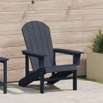Scaun Adirondack Bleumarin 74 x 82 x 92cm HDPE GartenMobel Dekor