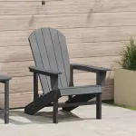 Scaun Adirondack Gri deschis 74 x 82 x 92cm HDPE GartenMobel Dekor