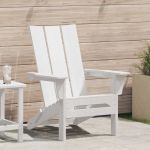 Scaun pliabil Adirondack Alb 74.5 x 80.5 x 90 cm HDPE GartenMobel Dekor