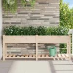Vază pentru Grădină Bej 203 x 53 x 76,5 cm Lemn de Brad Solid GartenMobel Dekor