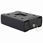 Seif pentru mașină cu blocare Negru 21.8 x 16 x 7 cm Oțel GartenMobel Dekor