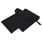 Prosoape Sport 2 pcs Negru 200 x 100 cm Poliester și poliamidă GartenMobel Dekor