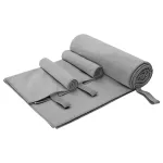 Set de Prosoape Sport 3 pcs Gri închis Poliester și poliamidă GartenMobel Dekor