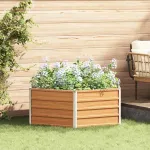 Pat de grădină ridicat Aspect de lemn 129 x 129 x 45 cm GartenMobel Dekor