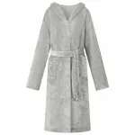 Robe cu glugă Gri xxxl Flanelă GartenMobel Dekor