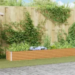 Strat înălțat de grădină 970 x 50 x 36 cm Oțel Galvanizat GartenMobel Dekor