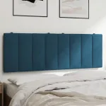 Pernă tăblie de pat, Hanko, albastru, 120 cm, catifea GartenMobel Dekor