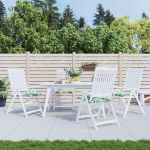 Perne pentru scaune 4 pcs Model cu frunze 50 x 50 x 4 cm GartenMobel Dekor