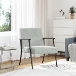 fotoliu Gri deschis 59 x 75 x 78 cm Catifea GartenMobel Dekor