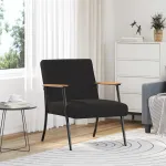 fotoliu Negru 59 x 75 x 78 cm Țesătură moale asemănătoare lânii GartenMobel Dekor