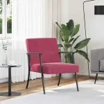 fotoliu Roșu Vin 59 x 75 x 78 cm Catifea GartenMobel Dekor