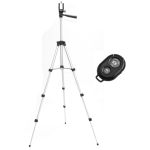 Set stativ foto trepied universal din aluminiu cu telecomanda bluetooth, 34–103 cm Household NewTrend