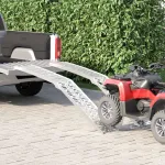 Rampă de Încărcare 2 pcs Argintiu 222 x 29 x 14 cm Aluminiu GartenMobel Dekor