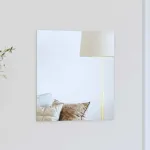 Ogledna de perete Pătrat 40 x 40 cm sticlă securizată GartenMobel Dekor