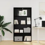 Dulap pentru cărți Stejar Negru 80 x 30 x 151,5 cm GartenMobel Dekor