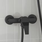 Robinet mixer pentru duș Negru G 1 / 2 inci Alamă GartenMobel Dekor