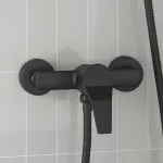 Robinet mixer pentru duș Negru G 1 / 2 inci Alamă GartenMobel Dekor