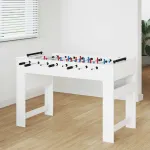 Masă de Foosball Alb 125 x 60,5 x 80 cm Lemn compozit GartenMobel Dekor