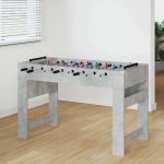 Masă de Foosball Gri din beton 125 x 60,5 x 80 cm Lemn compozit GartenMobel Dekor
