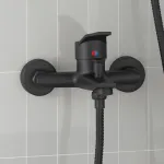 Robinet mixer pentru duș Negru G 1 / 2 inci GartenMobel Dekor
