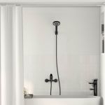 Set de cap de duș Negru G 1 / 2 inci GartenMobel Dekor