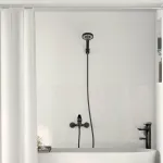 Set de cap de duș Negru G 1 / 2 inci GartenMobel Dekor