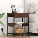 Dulap de noapte 2 pcs Stejar închis 41 x 31 x 51 cm GartenMobel Dekor