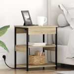 Dulap de noapte 2 pcs Stejar Sonoma 41 x 31 x 51 cm GartenMobel Dekor