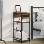 Dulap de noapte Stejar închis 40 x 27 x 76 cm Lemn compozit GartenMobel Dekor