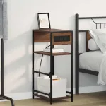 Dulap de noapte Stejar închis 40 x 27 x 76 cm Lemn compozit GartenMobel Dekor