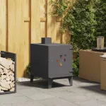 Aragaz pentru camping cu aerisire de aer Negru 35 x 50 x 60 cm GartenMobel Dekor