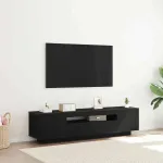 Cabinet TV Negru 160 x 35 x 40 cm Lemn compozit GartenMobel Dekor