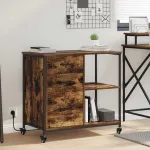Dulap de birou Stejar afumat 76 x 41 x 72 cm Lemn compozit GartenMobel Dekor