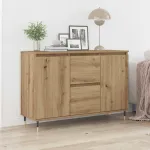 Bufet Stejar Artizanal 101,5 x 35 x 70 cm Lemn compozit GartenMobel Dekor